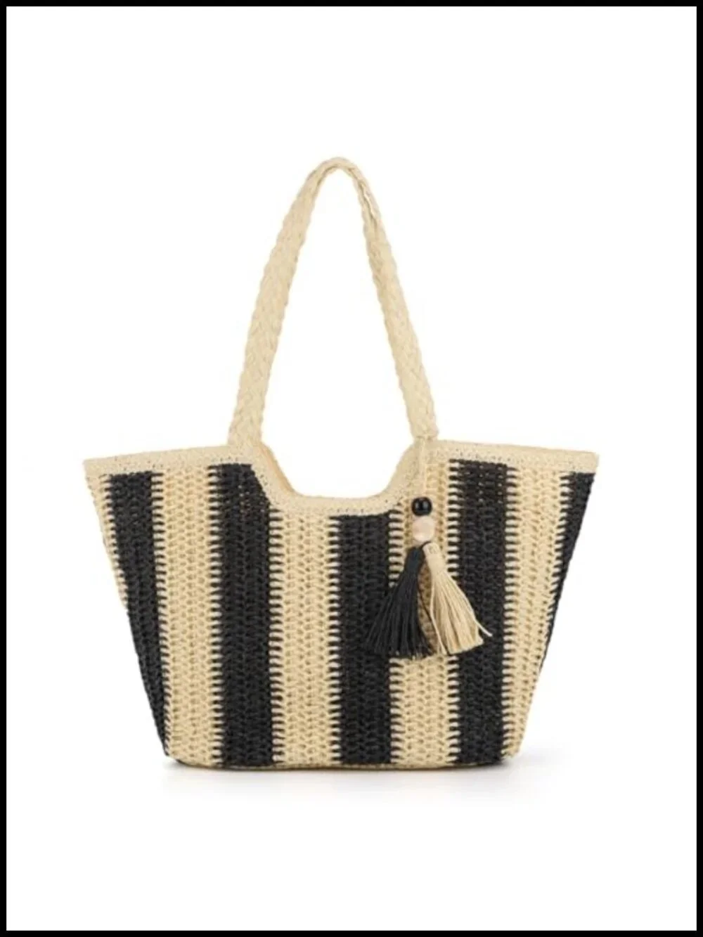 Handwoven Straw Hobo Beach Tote Bag Large Summer Shoulder Bag